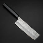 Nakiri Silver Steel #3 Nashiji Washi Manche Urushi Bleu 165mm-[Musashi]-[Couteaux de cuisine japonais]