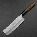 Nakiri Silver Steel #3 Nashiji Washi Manche en Buffle et Bubinga 165mm-[Musashi]-[Couteaux de cuisine japonais]