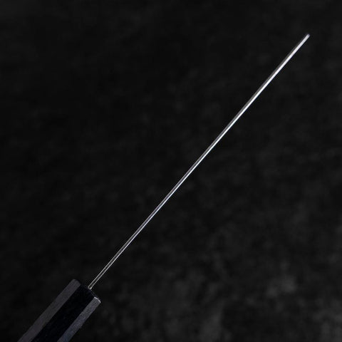 Nakiri Silver Steel #3 Nawame Damas Manche Urushi Bleu Sombre 165mm-[Musashi]-[Couteaux de cuisine japonais]