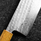 Nakiri Silver Steel #3 Nawame Damas Manche Yaki Urushi 165mm-[Musashi]-[Couteaux de cuisine japonais]