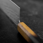 Nakiri Silver Steel #3 Nawame Damas Manche Yaki Urushi 165mm-[Musashi]-[Couteaux de cuisine japonais]