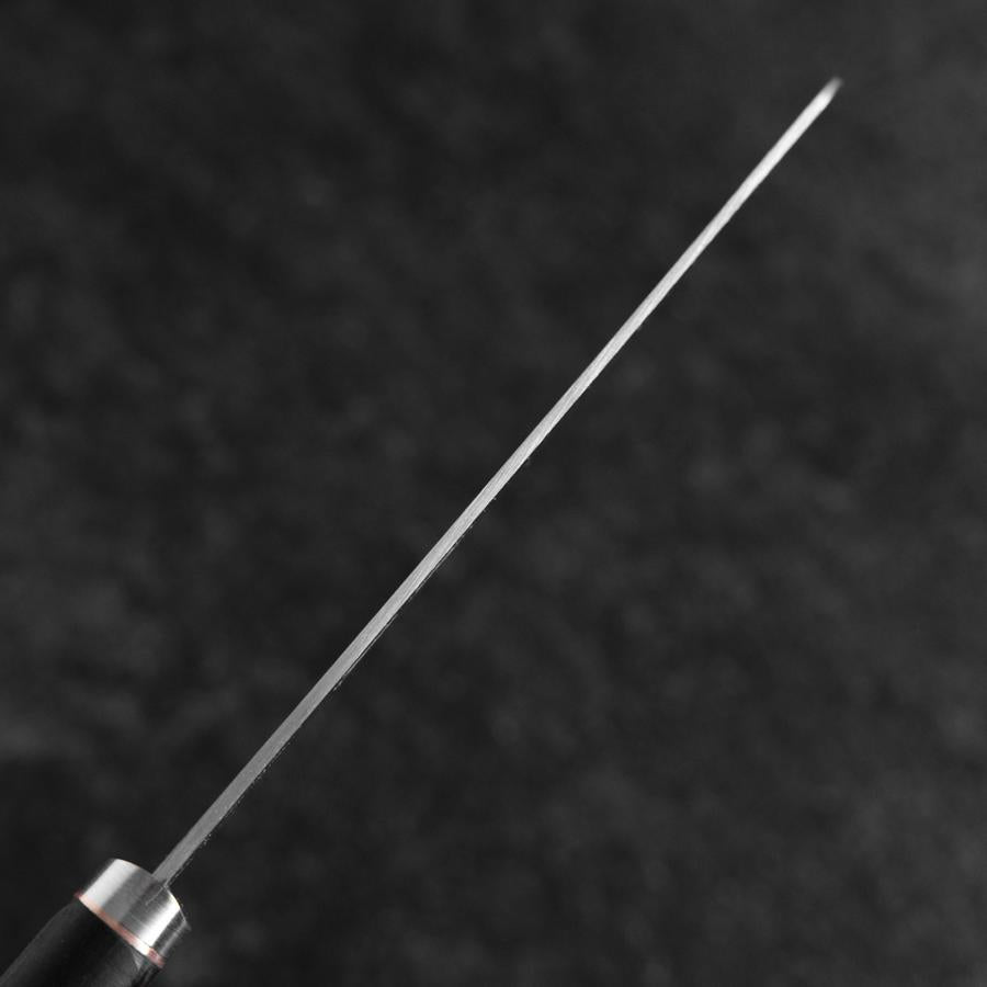Nakiri Stainless Clad Blue Super Polished Western Black Red Handle 160mm (6.3”)-[Musashi]-[Couteaux de cuisine japonais]