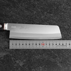Nakiri Stainless Clad Blue Super Polished Western Black Red Handle 160mm (6.3”)-[Musashi]-[Couteaux de cuisine japonais]