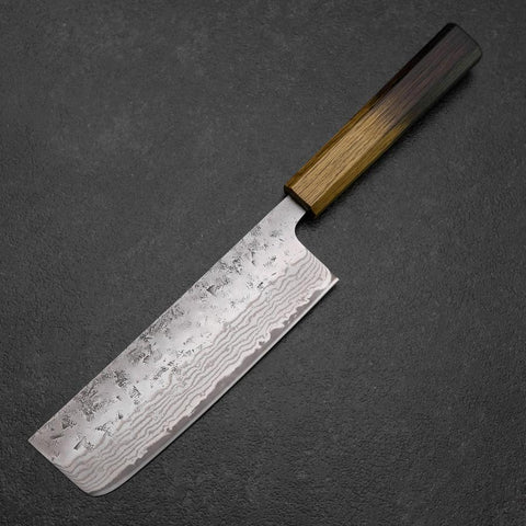 Nakiri Sweden Steel Nashiji Damas Manche en Cerisier 160mm-[Musashi]-[Couteaux de cuisine japonais]