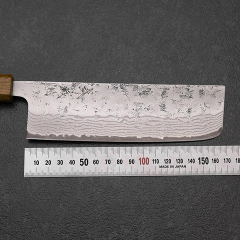 Nakiri Sweden Steel Nashiji Damas Manche en Cerisier 160mm-[Musashi]-[Couteaux de cuisine japonais]