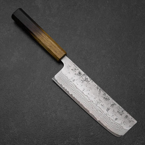 Nakiri Sweden Steel Nashiji Damas Manche en Cerisier 160mm-[Musashi]-[Couteaux de cuisine japonais]