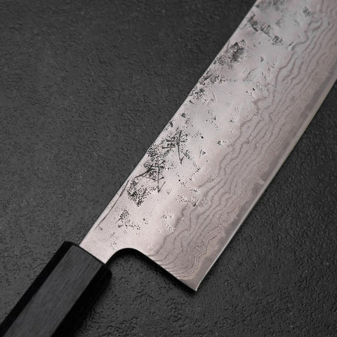 Nakiri Sweden Steel Nashiji Washi Damas Manche Urushi Bleu 165mm-[Musashi]-[Couteaux de cuisine japonais]