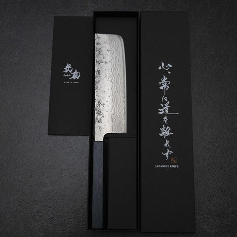 Nakiri Sweden Steel Nashiji Washi Damas Manche Urushi Bleu 165mm-[Musashi]-[Couteaux de cuisine japonais]
