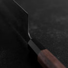 Nakiri Sweden Steel Nashiji Washi Damas Manche en Buffle et Noyer 165mm-[Musashi]-[Couteaux de cuisine japonais]