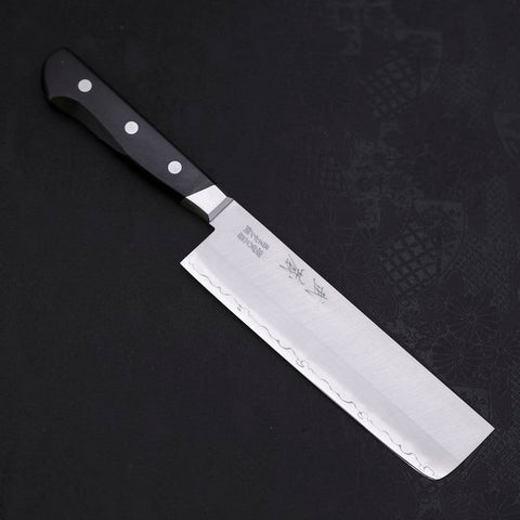 Nakiri Sweden Steel Poli Manche Occidental Noir 165mm-[Musashi]-[Couteaux de cuisine japonais]