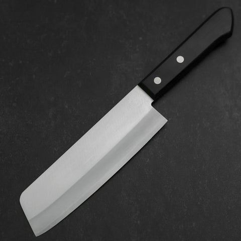 Nakiri VG-1 Polished Western Black Handle 160mm (6.3”)-[Musashi]-[Japanese-Kitchen-Knives]