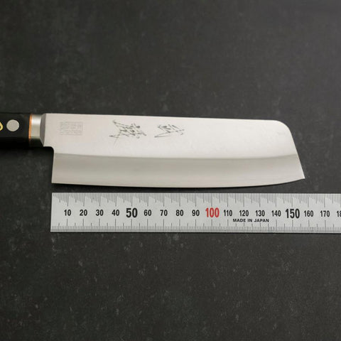 Nakiri VG-1 Polished Western Black Handle 160mm (6.3”)-[Musashi]-[Japanese-Kitchen-Knives]