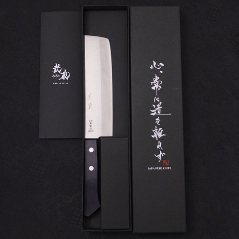 Nakiri VG-1 Poli Manche Occidental Noir 160mm-[Musashi]-[Couteaux de cuisine japonais]