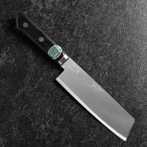 Nakiri VG-1 Poli Manche Occidental Noir 160mm-[Musashi]-[Couteaux de cuisine japonais]