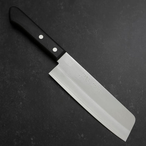 Nakiri VG-1 Poli Manche Occidental Noir 160mm (Tsuba-nashi) Edition Limitée-[Musashi]-[Couteaux de cuisine japonais]