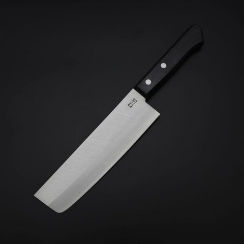 Nakiri VG-1 Poli Manche Occidental Noir 165mm (Tsuba-nashi)-[Musashi]-[Couteaux de cuisine japonais]