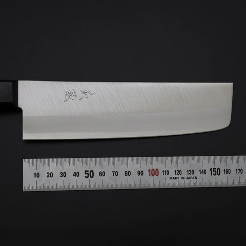 Nakiri VG-1 Poli Manche Occidental Noir 165mm (Tsuba-nashi)-[Musashi]-[Couteaux de cuisine japonais]