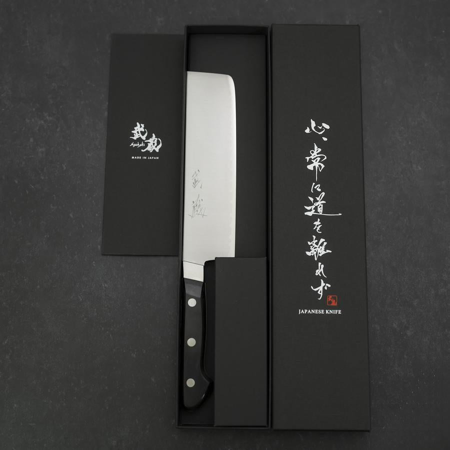 Nakiri VG-1 Poli Manche Occidental Noir 170mm-[Musashi]-[Couteaux de cuisine japonais]