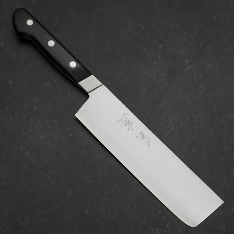 Nakiri VG-1 Poli Manche Occidental Noir 170mm-[Musashi]-[Couteaux de cuisine japonais]