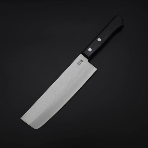 Nakiri VG-1 Polished Western Black Handle 165mm (Tsuba-nashi)-[Musashi]-[Japanese-Kitchen-Knives]