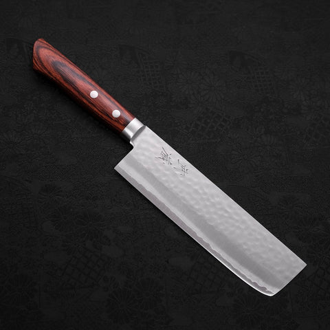 Nakiri VG-1 Tsuchime Manche Occidental en Acajou 165mm-[Musashi]-[Couteaux de cuisine japonais]