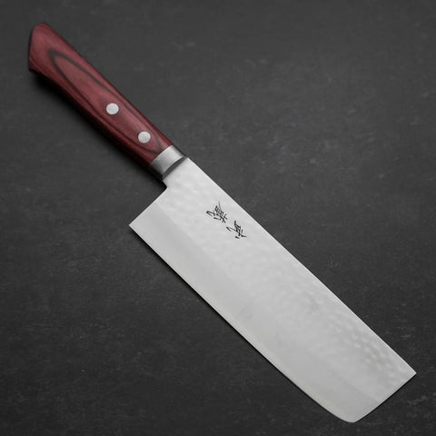 Nakiri VG-1 Tsuchime Manche Occidental en Acajou Rouge 165mm-[Musashi]-[Couteaux de cuisine japonais]