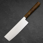 Nakiri VG-10 Damas Jaune Brun Manche en Bois de Bouleau 170mm-[Musashi]-[Couteaux de cuisine japonais]