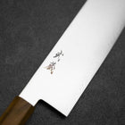 Nakiri VG-10 Damas Jaune Brun Manche en Bois de Bouleau 170mm-[Musashi]-[Couteaux de cuisine japonais]