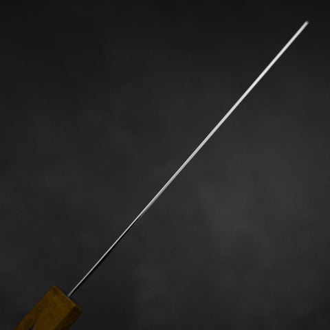 Nakiri VG-10 Damas Jaune Brun Manche en Bois de Bouleau 170mm-[Musashi]-[Couteaux de cuisine japonais]