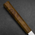 Nakiri VG-10 Damas Jaune Brun Manche en Bois de Bouleau 170mm-[Musashi]-[Couteaux de cuisine japonais]