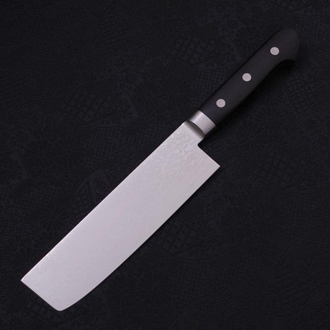 Nakiri VG-10 Damas Manche Occidental Noir 165mm-[Musashi]-[Couteaux de cuisine japonais]