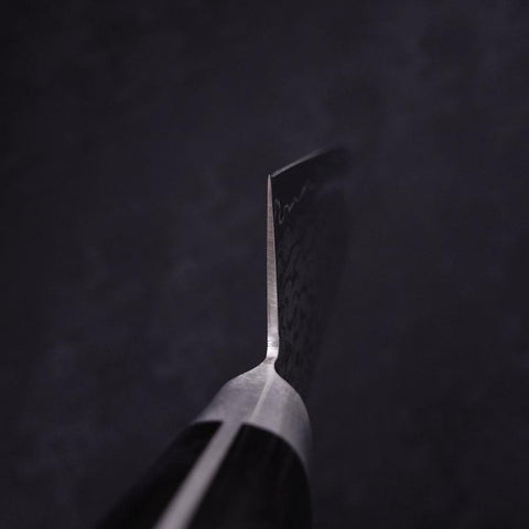 Nakiri VG-10 Damas Manche Occidental Noir 165mm-[Musashi]-[Couteaux de cuisine japonais]