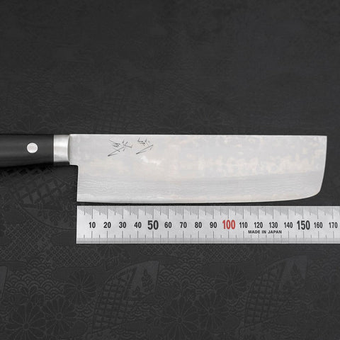 Nakiri VG-10 Damas Manche Occidental Noir 165mm-[Musashi]-[Couteaux de cuisine japonais]