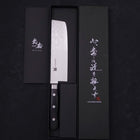 Nakiri VG-10 Damas Manche Occidental Noir 165mm-[Musashi]-[Couteaux de cuisine japonais]