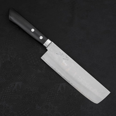 Nakiri VG-10 Damas Manche Occidental Noir 165mm-[Musashi]-[Couteaux de cuisine japonais]
