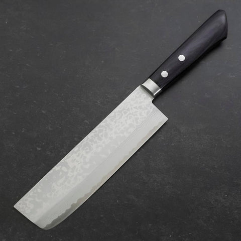 Nakiri VG-10 Damas Manche Occidental Pourpre 165mm-[Musashi]-[Couteaux de cuisine japonais]