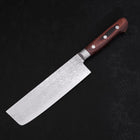 Nakiri VG-10 Damas Manche Occidental en Acajou 165mm-[Musashi]-[Couteaux de cuisine japonais]