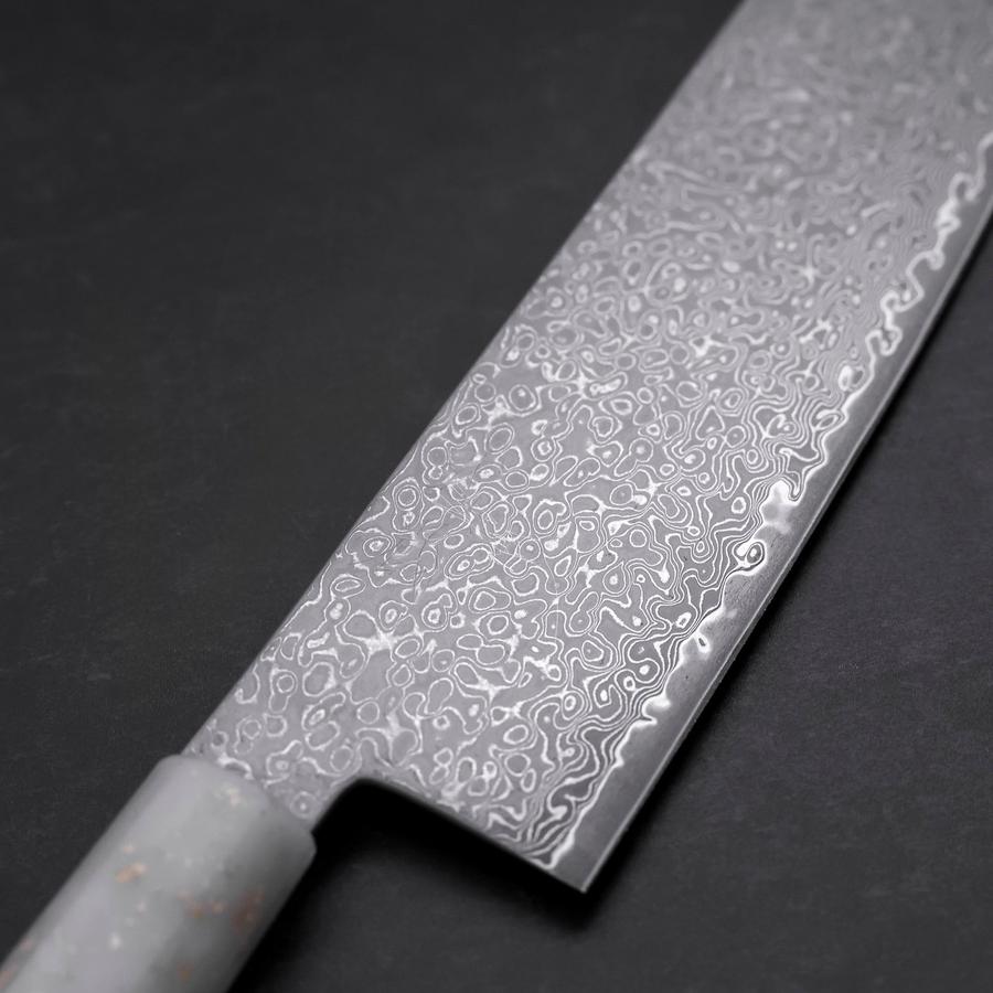 Nakiri VG-10 Damas Manche Océan Blanc Noir et Or 165mm-[Musashi]-[Couteaux de cuisine japonais]