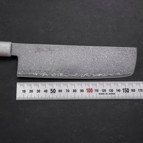 Nakiri VG-10 Damas Manche Océan Blanc Noir et Or 165mm-[Musashi]-[Couteaux de cuisine japonais]