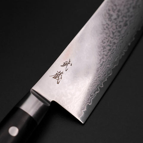 Nakiri VG-10 Damas Manche Oval Occidental Noir 170mm-[Musashi]-[Couteaux de cuisine japonais]