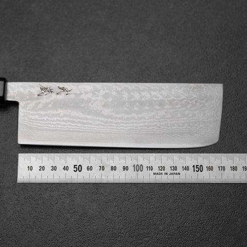 Nakiri VG-10 Damas Manche Urushi Rouge 170mm-[Musashi]-[Couteaux de cuisine japonais]