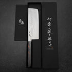 Nakiri VG-10 Damas Manche Urushi Rouge 170mm-[Musashi]-[Couteaux de cuisine japonais]