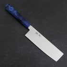 Nakiri VG-10 Damas Manche en Bois de Bouleau Bleu 170mm-[Musashi]-[Couteaux de cuisine japonais]