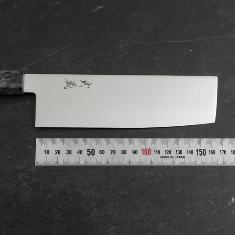 Nakiri VG-10 Damas Manche en Bois de Bouleau Gris 170mm-[Musashi]-[Couteaux de cuisine japonais]