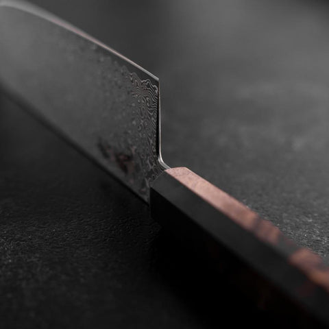Nakiri VG-10 Damas Manche en Bois de Bouleau Marron 165mm-[Musashi]-[Couteaux de cuisine japonais]