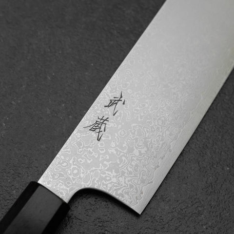 Nakiri VG-10 Damas Manche en Ébène 165mm-[Musashi]-[Couteaux de cuisine japonais]