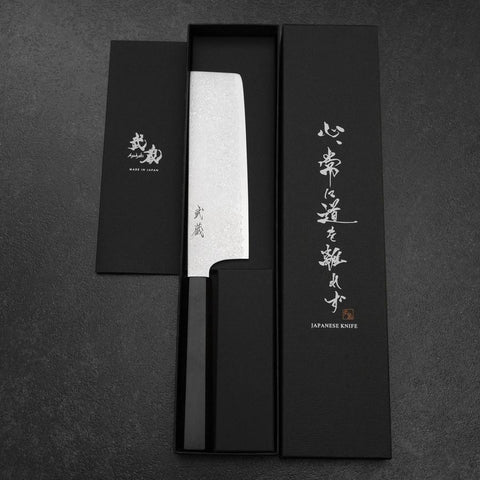 Nakiri VG-10 Damas Manche en Ébène 165mm-[Musashi]-[Couteaux de cuisine japonais]