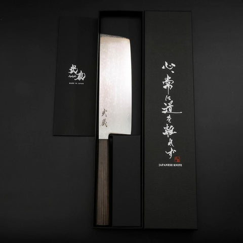 Nakiri VG-10 Damas Manche en Frêne 170mm-[Musashi]-[Couteaux de cuisine japonais]