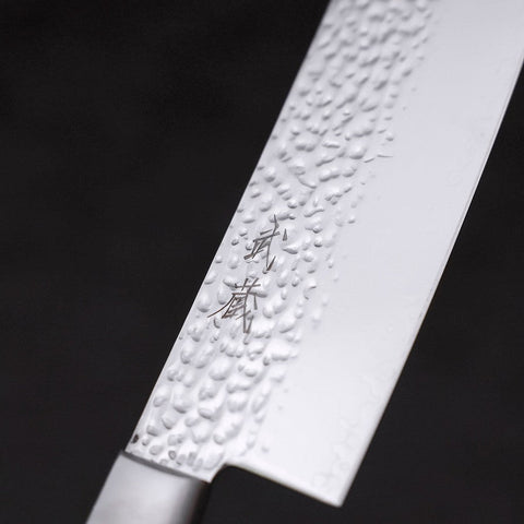 Nakiri VG-10 Miroir Tsuchime Damas Manche Occidental en Acajou 165mm-[Musashi]-[Couteaux de cuisine japonais]