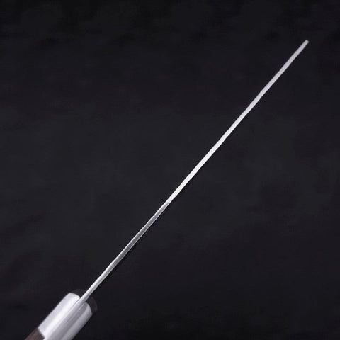Nakiri VG-10 Miroir Tsuchime Damas Manche Occidental en Acajou 165mm-[Musashi]-[Couteaux de cuisine japonais]